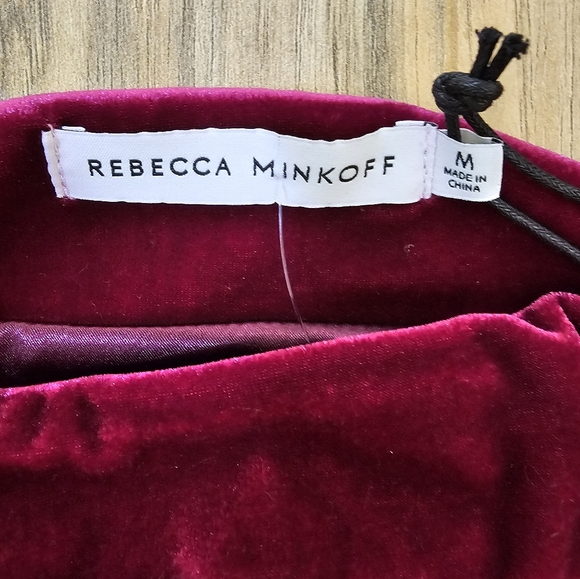 New REBECCA MINKOFF Vienne Velvet Fushia Mini Dress - Picture 4 of 11
